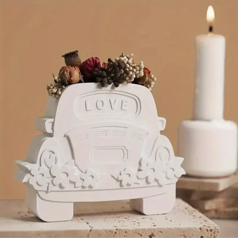 2026 New Model Advanced DIY Flower Arrangement Car Shape Silicone Mold Plug-in Resin Crafting Mould for Home Decoration