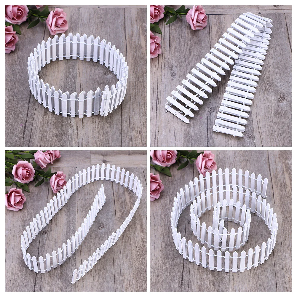 4 قطعة سياج مصغر ديكور حديقة خشبية سياج للمناظر الطبيعية الصغيرة لتقوم بها بنفسك بوعاء العصارة بيت الطيور شجرة عيد الميلاد زخرفة #3