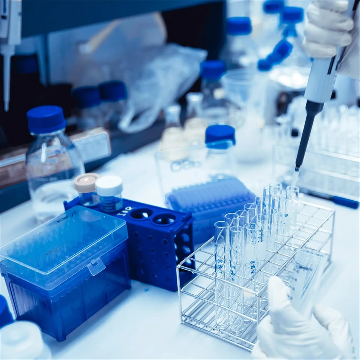 붕규산염 유리 넓은 입 눈금 둥근 병, GL32 나사 캡, 4 팩, 보관 병, 150ml