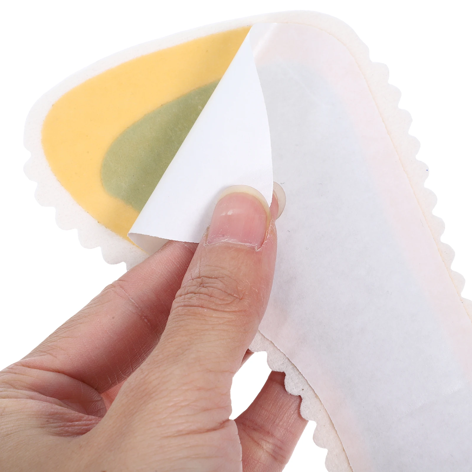 2Pairs High Heels Insoles Cork Material Dry Wood Texture Shoe Inserts Women Non-Slip Comfortable Walking Support Absorption