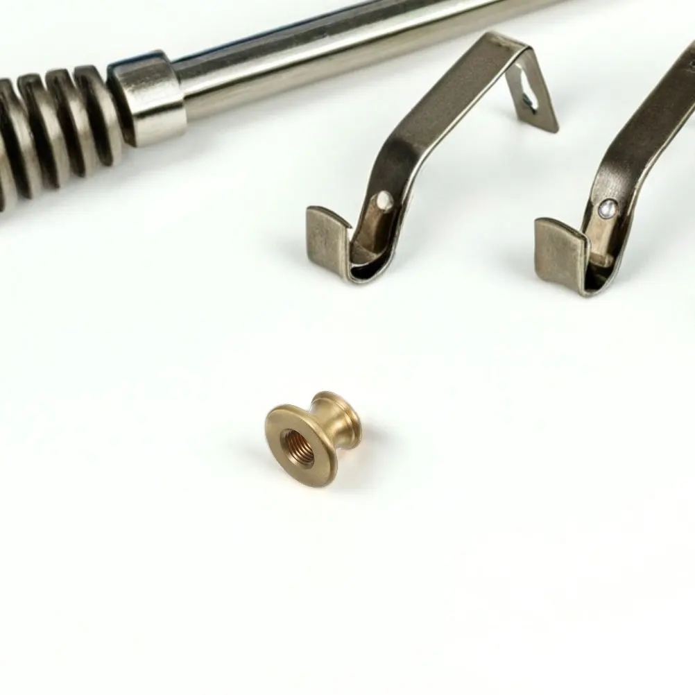 

2 Pcs Brass Table Lamp Coupling Rod Light Fixture Repair Parts Maintenance Supplies Diy Connector for Lamps Copper