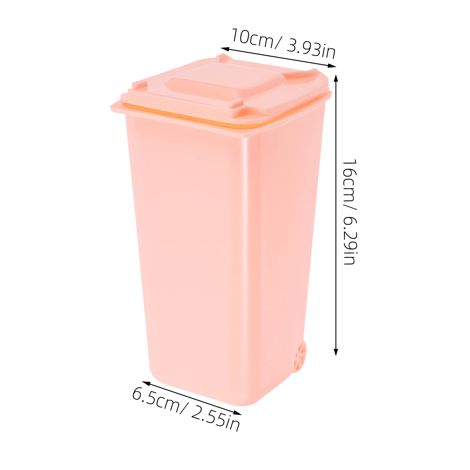 4 個ミニデスクトップゴミ箱かわいい漫画小さなプラスチックゴミ箱デュアルユースペンホルダーオフィスホームデスクオーガナイザー