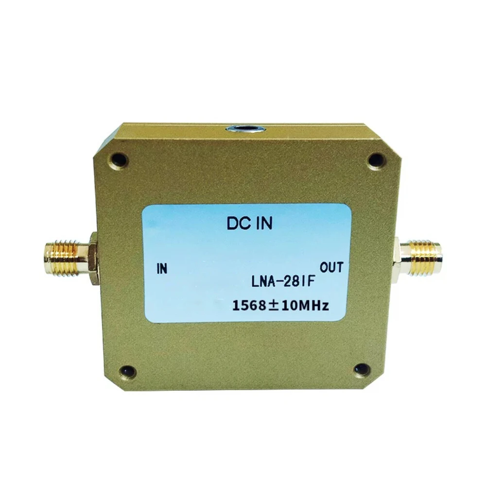 GPS Feed Amplifier LNA-28IF 1568±10MHz 28dB Gain 5V SMA-MF Inline Signal Amplifier for Cable Extension