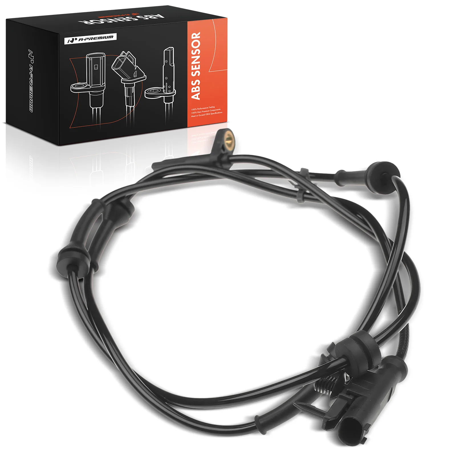 A-Premium Front Driver or Passenger Side ABS Wheel Speed Sensor for Infiniti G37 2009-2013 G25 2011-2012 G35 2007-2008