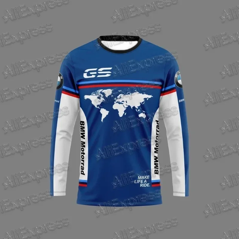 

2025 Summer Rideing One World One GS Is Suitable for BMW Motorcycle Off-road Shirts long sleeves Breathable Quick Drying Tops