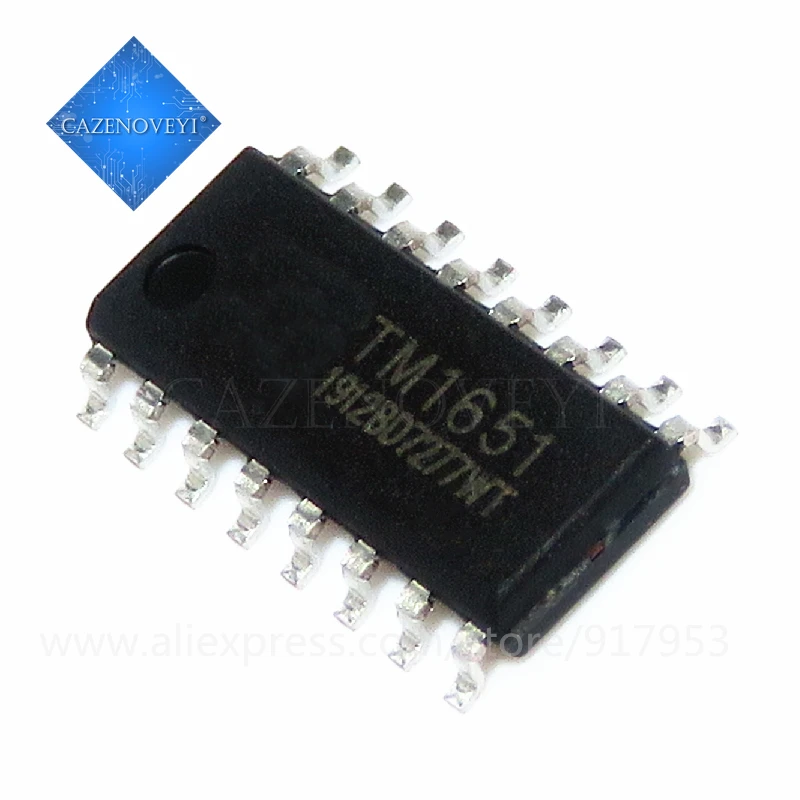 10pcs/lot TM1651 SOP16 4X7 segment 7Key LED digital panel driver IC original authentic In Stock