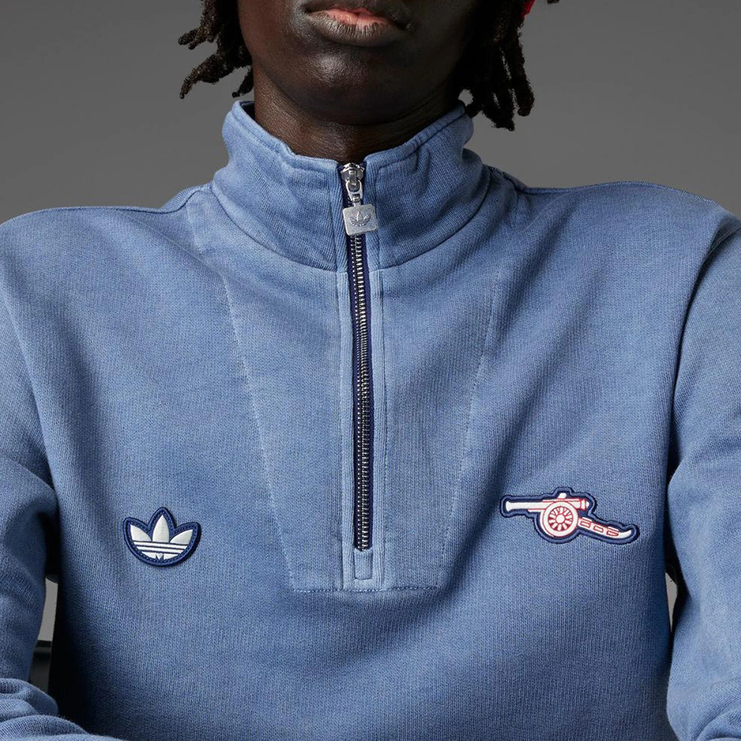 سويت شيرت Adidas الرسمي الأصلي ذو الثلاث خطوط لكرة القدم للرجال بياقة واقفة JF0564