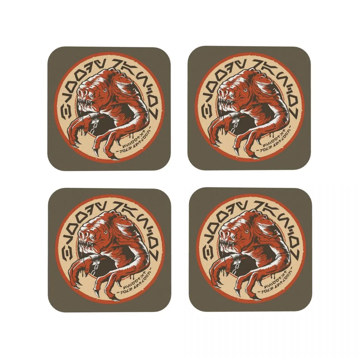 Bloody Rancor Oga's Coaster 36 Coasters Kitchen Placemats Waterproof Insulation Cup Coffee Mats For Home Tableware Pads Set of 4