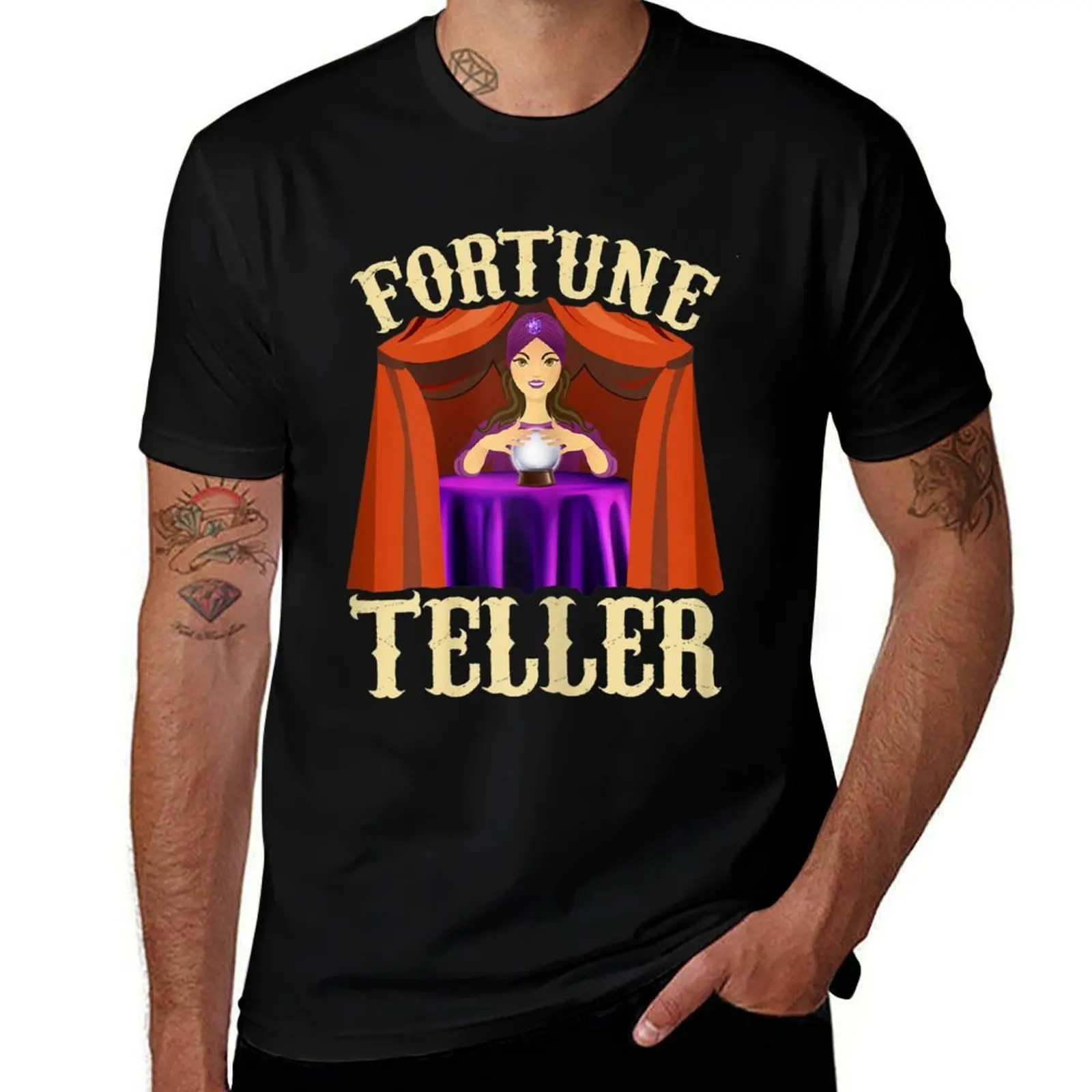 Gypsy Fortune Teller Psychic Shirt Fortune Teller Costume T-Shirt Casual Fashion Print Tee Top T-Shirt