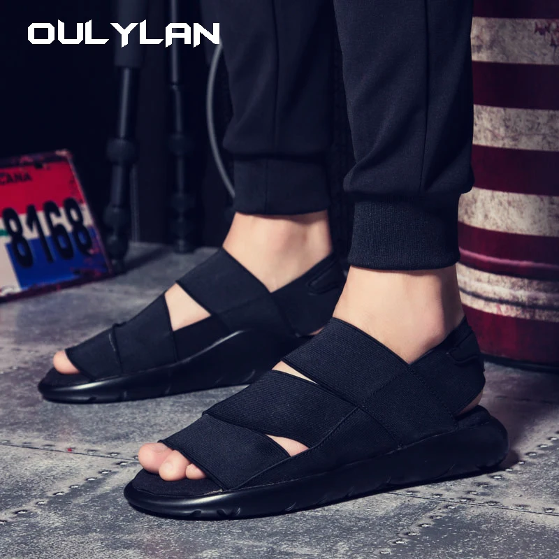 Men's Fashionable Design Sandals Summer Beach Outdoor Sandals Men Flat Comfortable Light Casual Shoes Men Slip-On Slippers