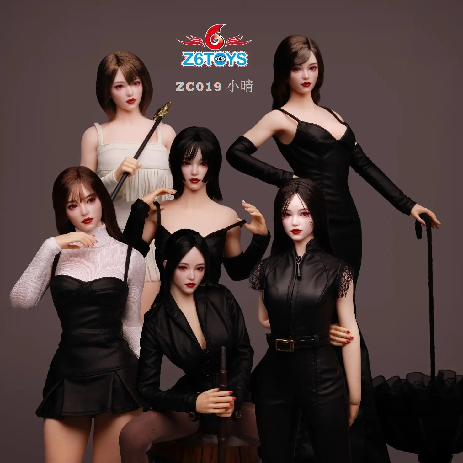 

HIPLAY Asian Movable Eye Female Xiaoqing Head Sculpt Accessory Fit 1/6 Scale 12-inches Figure