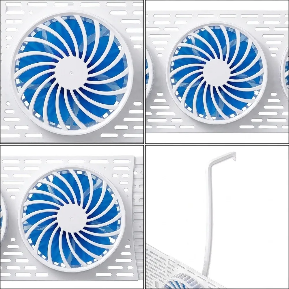 Telescopic AC Wind Deflector No-Install Silent Anti-Blow Baffle With Cooling Fan  Adjustable Wind Guide Cover Outlet Baffle