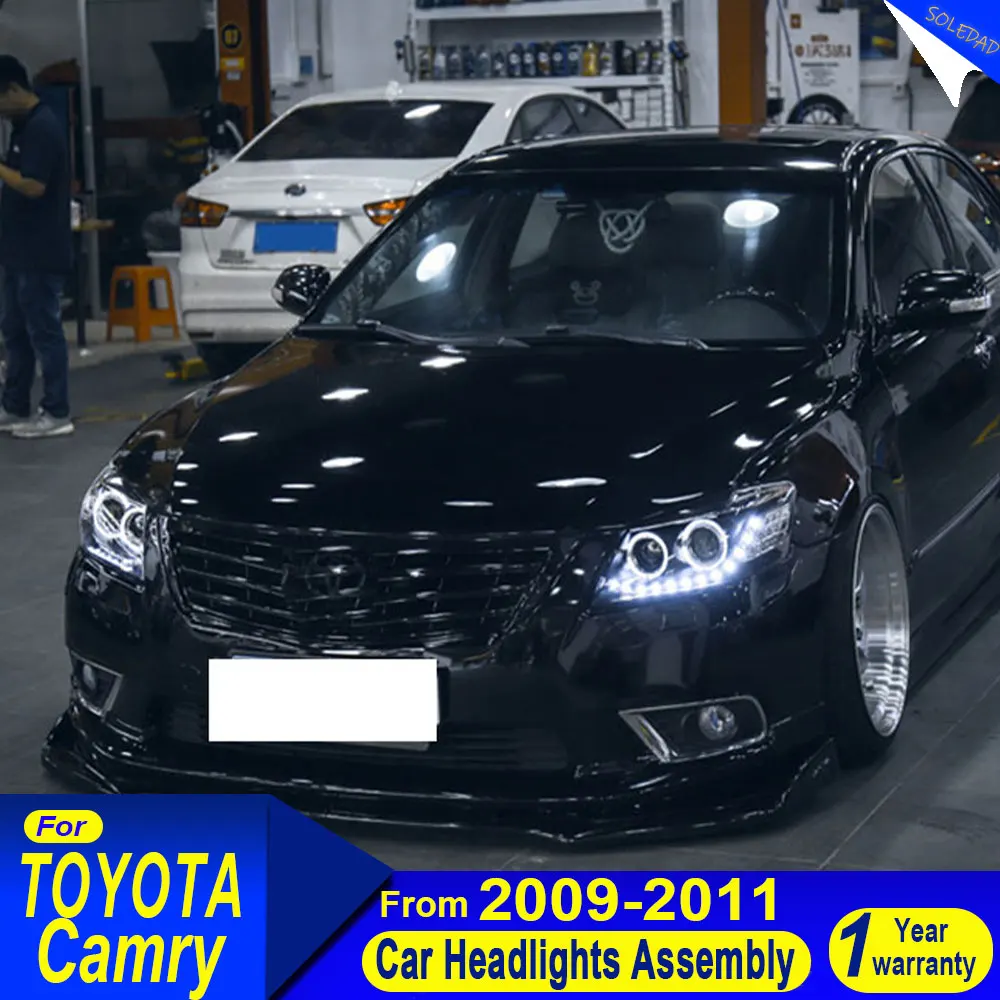 

Автомобильные фары для Toyota Camry 2009 2010 2011, обновление фар DRL, передний фонарь, динамический указатель поворота, автомобильные аксессуары