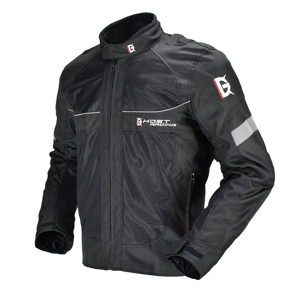 

Men Motorcycle Armor Jacket - Reflective Anti-Collision Protective Gear For All Seasons