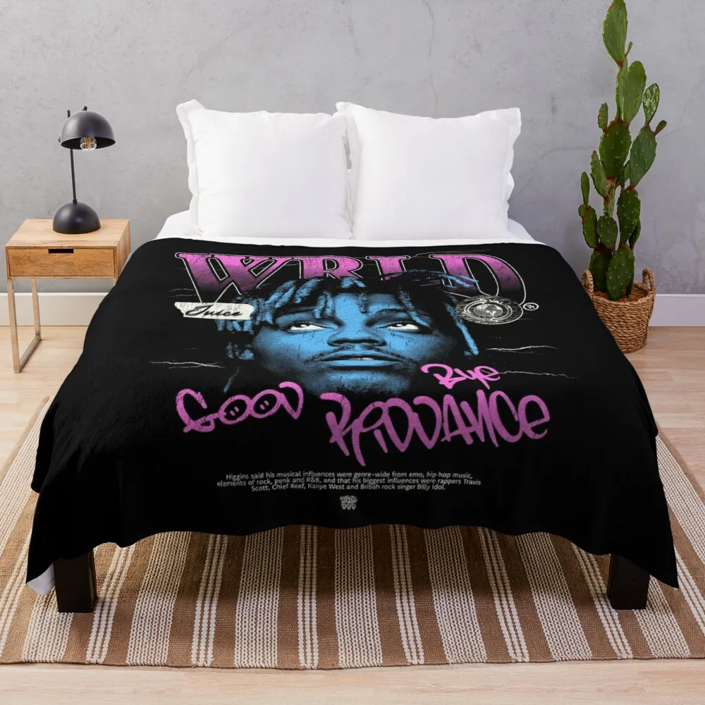 

Juice WRLD Halftone Throw Blanket Tourist Blankets Sofas Of Decoration Nap Large Blankets