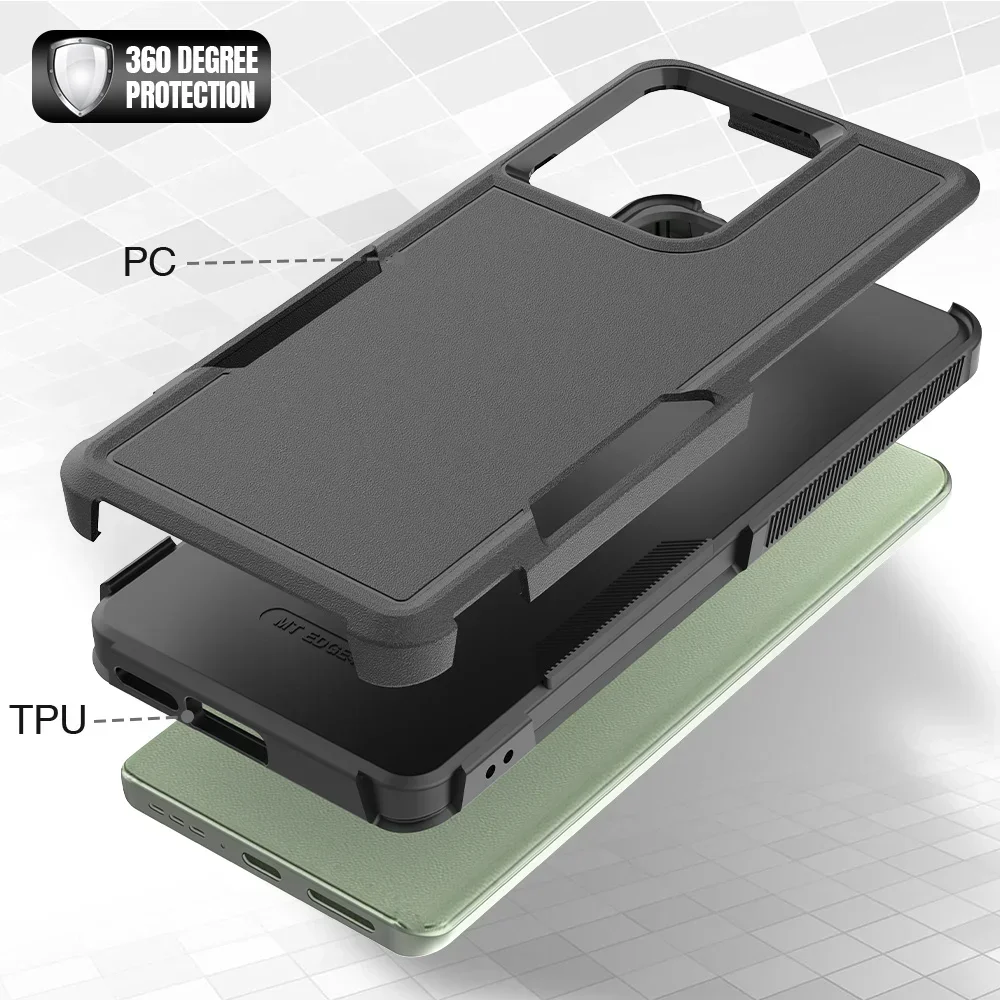 Armor Shockproof Phone Case for Motorola Moto Edge Plus 2023 40 Neo Pro Soft TPU Hard Plastic Silicone Protective Back Cover