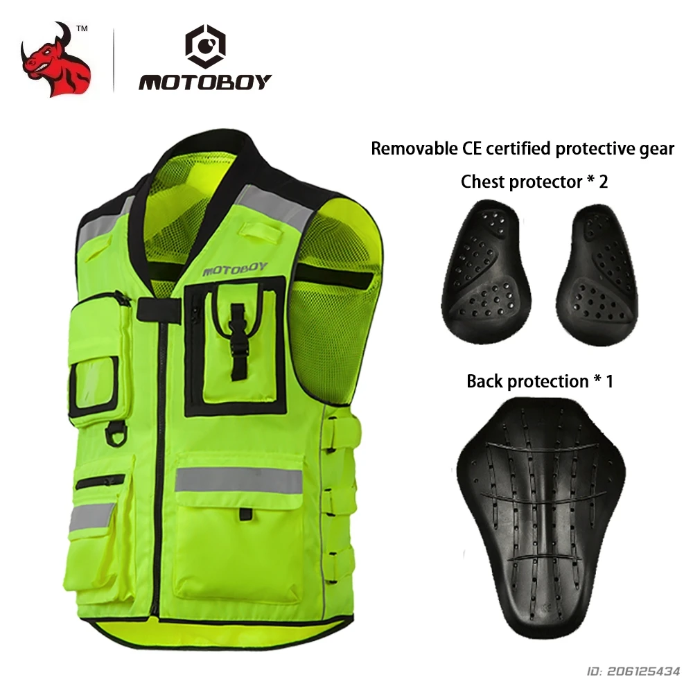 

Motorcycle Jacket Summer Breathable Reflective Motorcycle Vest Motocross Racing Vest Protective Gear Outdoor Safety Riding M-2XL