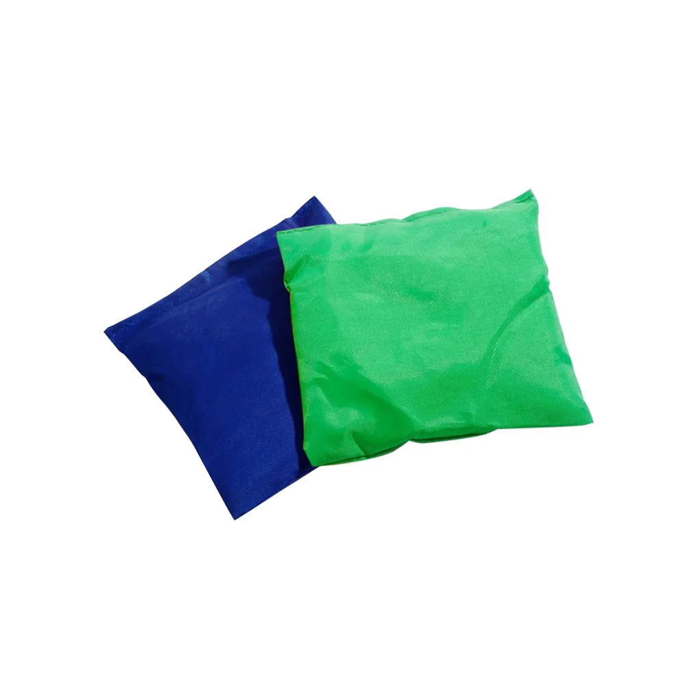 

2Pcs Bean Bags Durable Waterproof Heavy Duty Sand Bags Kids Game for School Outdoor Play Blue Green Beanbags Game