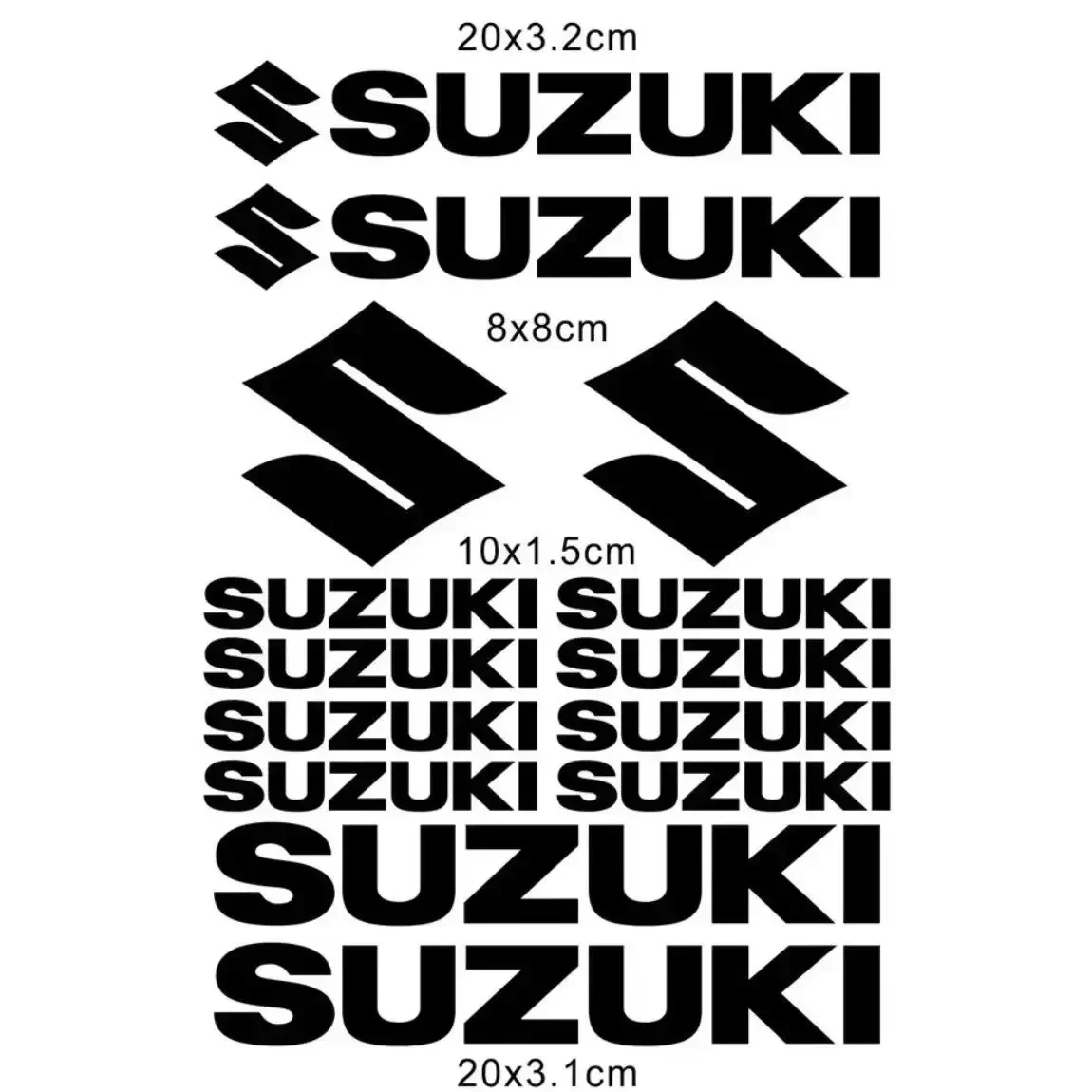 Motorcycle Sticker Body Decal for Suzuki Sticker Logo Motorcycle Helmet Badge Decal Set Waterproof Reflective Sticker Decoration