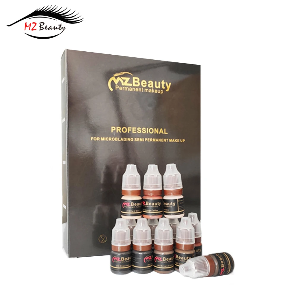 

Professional Microblading Eyebrow Pigment Kit with 12 Bottles of Micro-Pigments Ink Sets for Semi-Permanent Makeup Beauty Supply