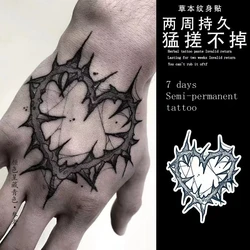 Thorn Love Herbal Juice Waterproof Temporary Tattoo Stickers Female Man Clavicle Art Fake Tattoo Dark Cool Hot Girl Adesivos New