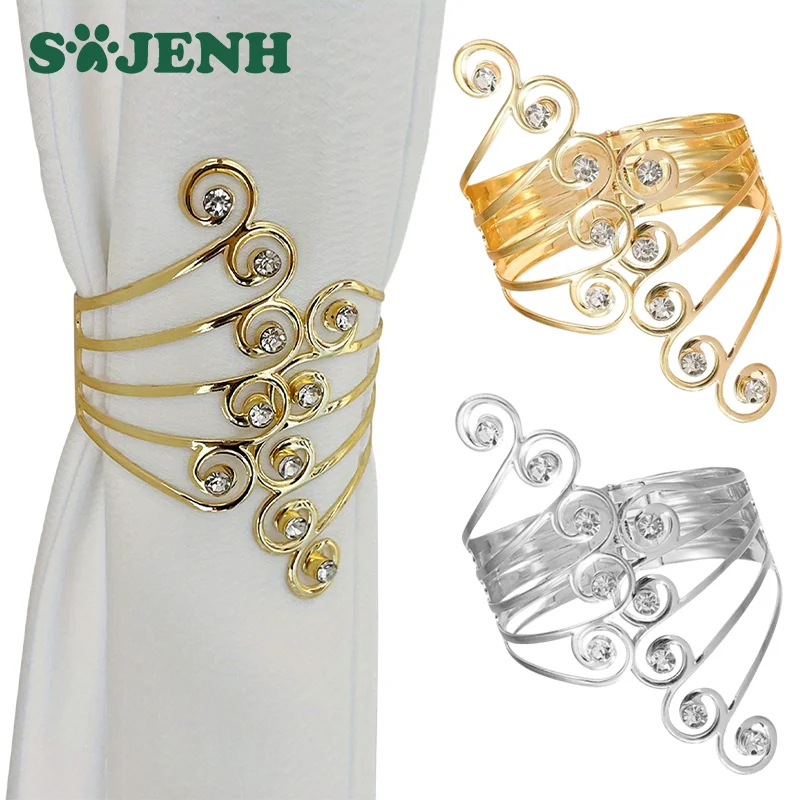 2pcs Curtain Tie Backs, Sparkling Rhinestone Curtain Holdbacks, Curtain Holder Buckle, Modern Design Curtain Drapes Clips