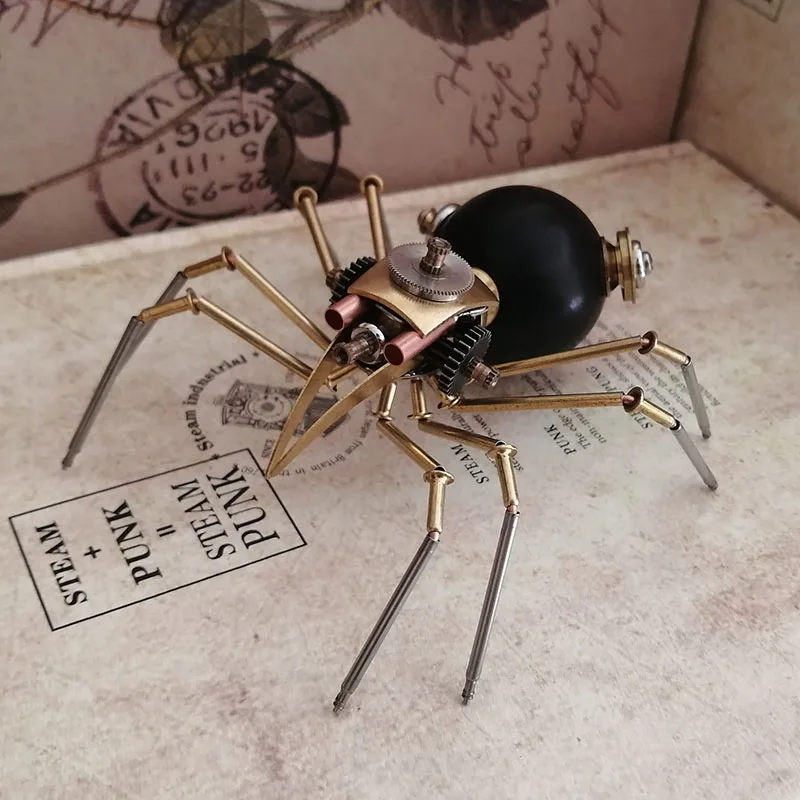 Steampunk Wind Mechanical Insect Spider Handicraft Birthday Gift Decoration 9X7X4cm Model Ornaments Miniature Gift Finished