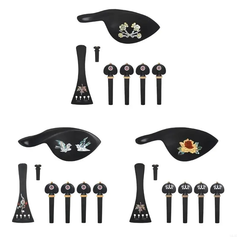 

U1JC Violin Endpin Chinrest Pad Violin Tailpiece Fittings 4/4 3/4 Violin Spare Parts