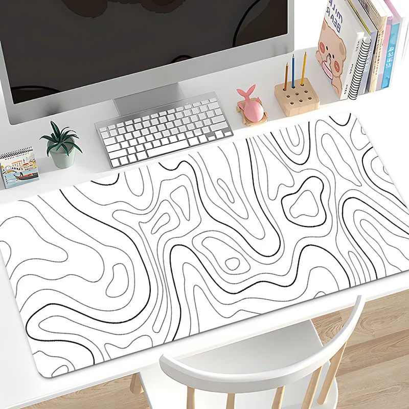 Gamer Mousepad Gradient Color Line Mouse Pad Large Mouse Mat Natural Rubber Desk Rug PC Desk Mats Design Mousepads