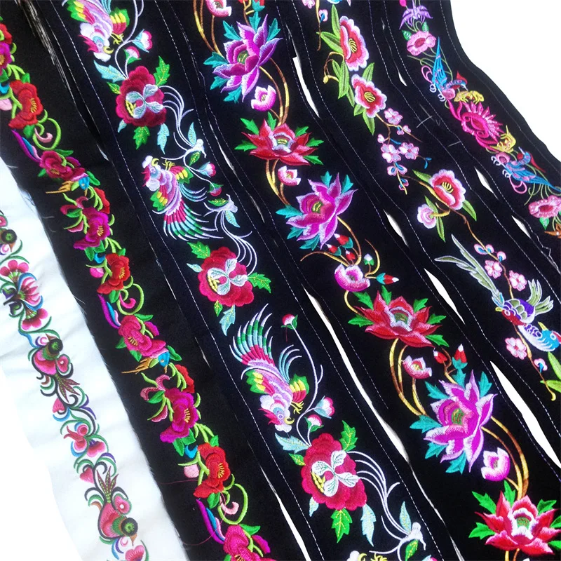 1 M Embroidered Flower Lace Ribbon DIY Craft Fabric