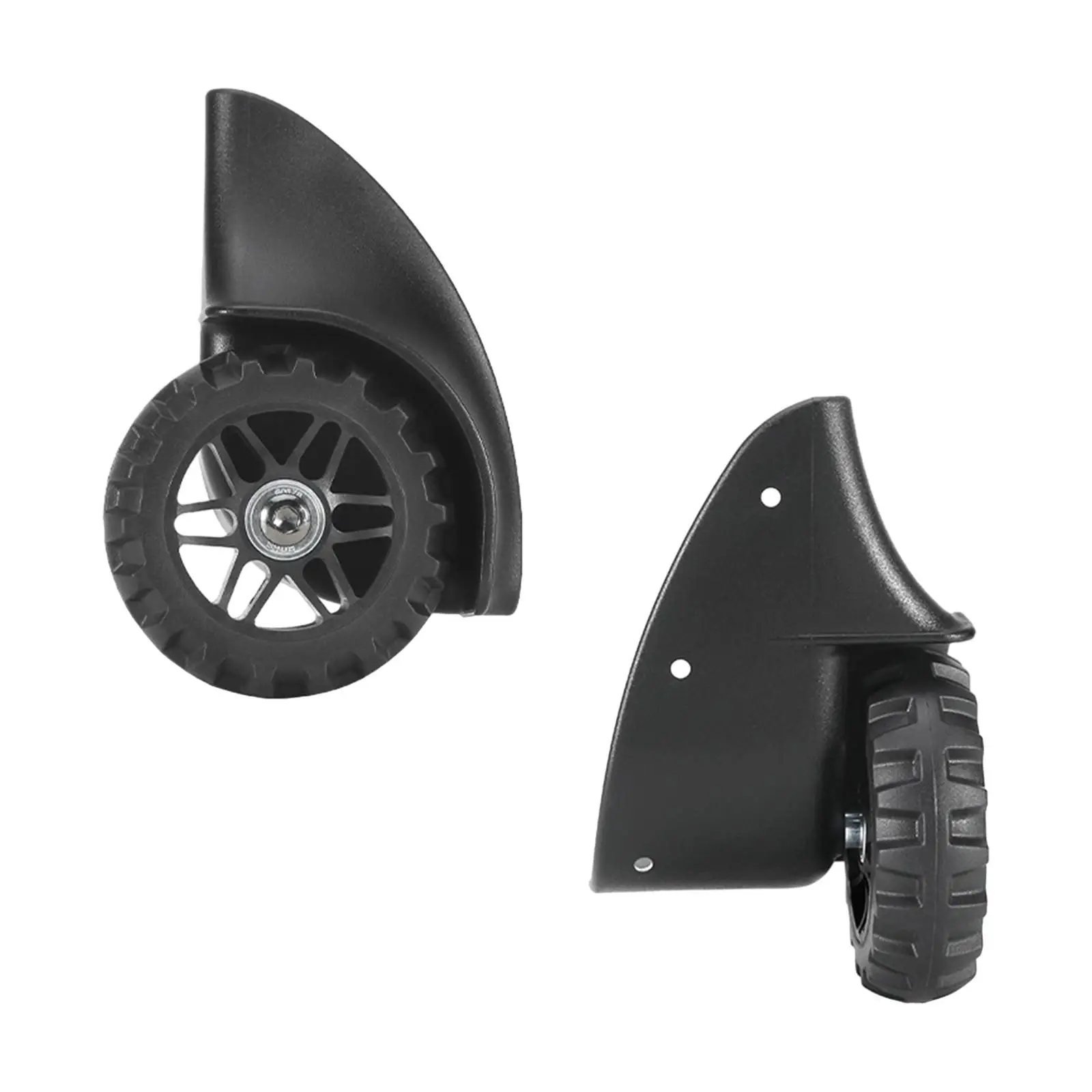 1 Pair Travel Suitcase Directional Casters Roller DIY Accessories Easily Install Wheel Diameter 9.5cm Sturdy Versatile PP PVC