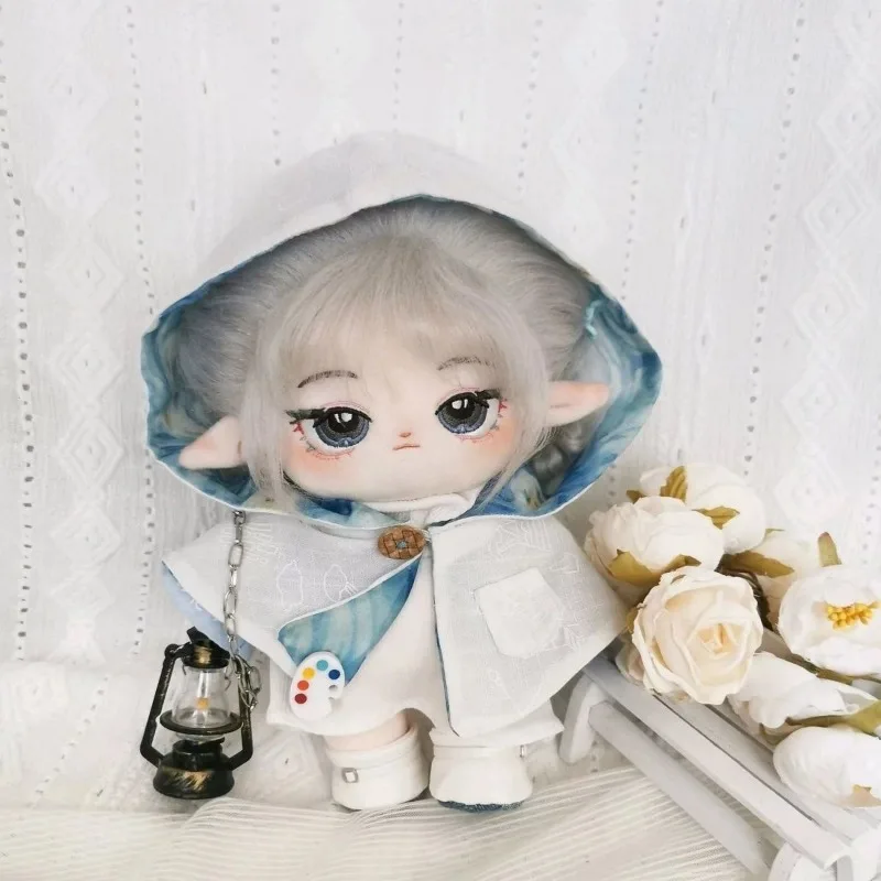 Star Idool Traveler Venti Hoshi No Tabibito Magic Robe Mantel Elf Tovenaars Kostuum Gevulde Plushie 20Cm Poppenkleding Kleding