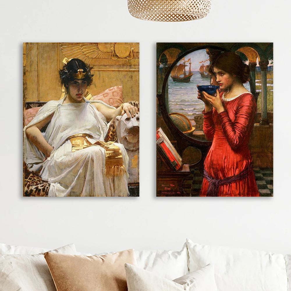 Cleopatra By John William Waterhouse Art Oil Painting Prints Wall Decor Canvas Painting John William Waterhouse: Destiny Prints