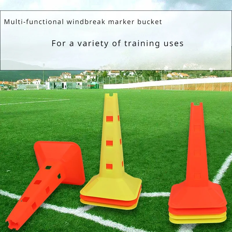 Football Training Soccer Hollowed Cones Sports Goal Universal Practice icons Anti-cracking Pressure Resistant Cone Marker Bucket