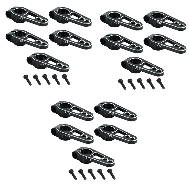 

ABWE-15PCS Aluminum Alloy 31Mm 25T Steering Servo Arm Horn For Futaba Sakura D4 1/10 RC Drift Car Crawler Parts,Black