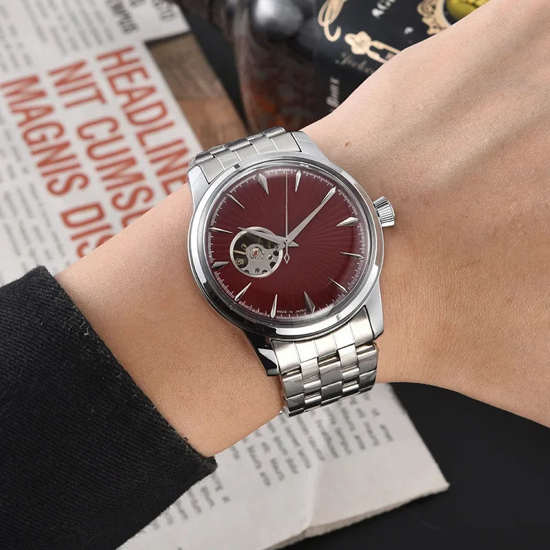 15 Color 40.5MM Men's Watch NH Luxury Business Automatic Watch NH35 Sport Stainless Steel Waterproof Automatic Mechanical Watch