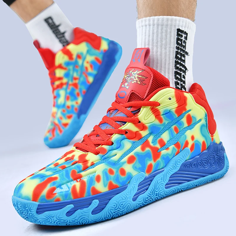 

Men Basketball Shoes Cushioned Sneaker Personalized Design Train Athlete High Quality Sport Shoe Breathable Light Casual Sneaker