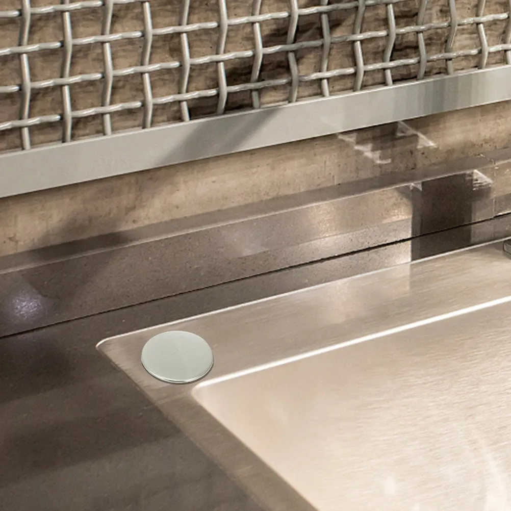 4Pcs Sink Hole Lid Set Sleek Polished Countertop Hole Cover for Kitchen Bathroom Sink Faucet Soap Dispenser Holes Metal