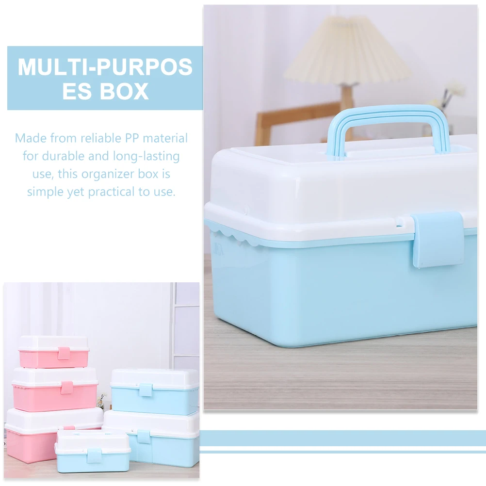 صندوق تخزين الأدوات المكتبية منظم حرفي متعدد الطبقات مع مقبض مادة Pp لمجموعات خياطة الخرز للوازم الفنية #2