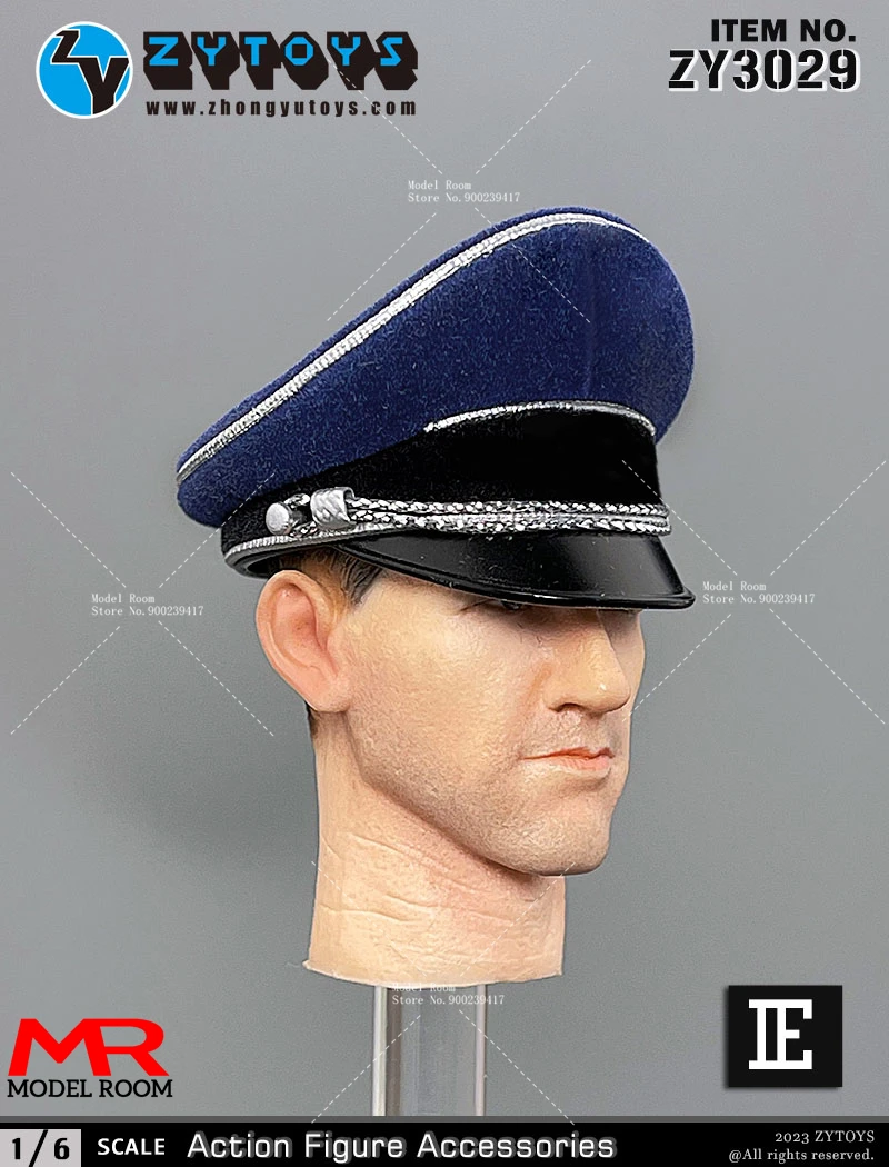 ZYTOYS ZY3029 1/6 Scale WWII German Army Cap Large Brimmed Hat Model Fit 12-inch Male Soldier Action Figure Body