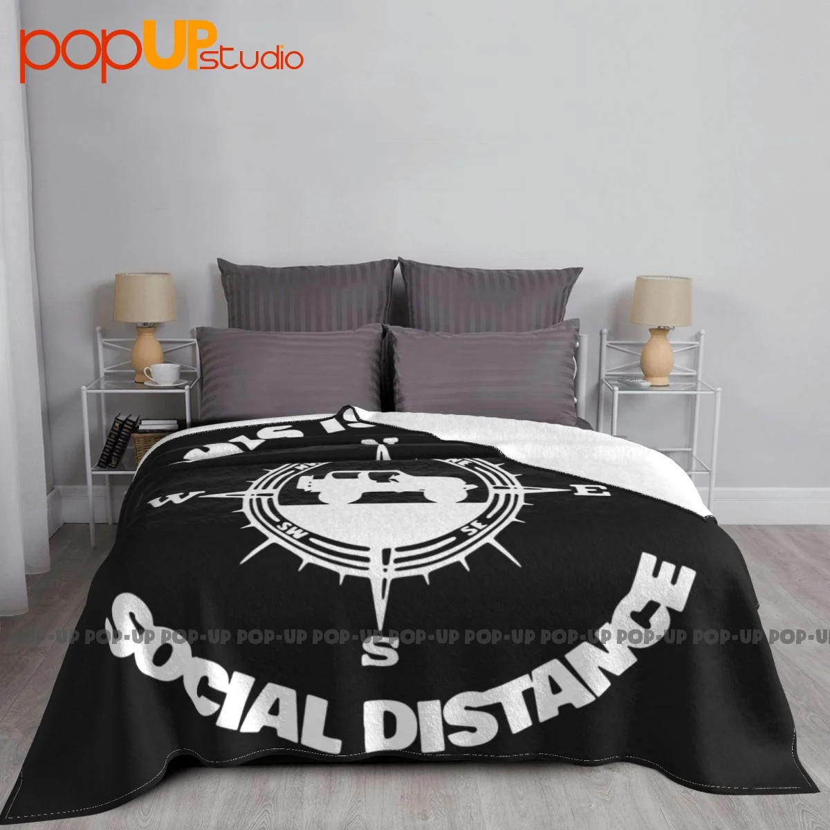 Social Distance Jeeping Off Road Blanket Warmth Raschel Home Decor Couch Blanket Machine Washable