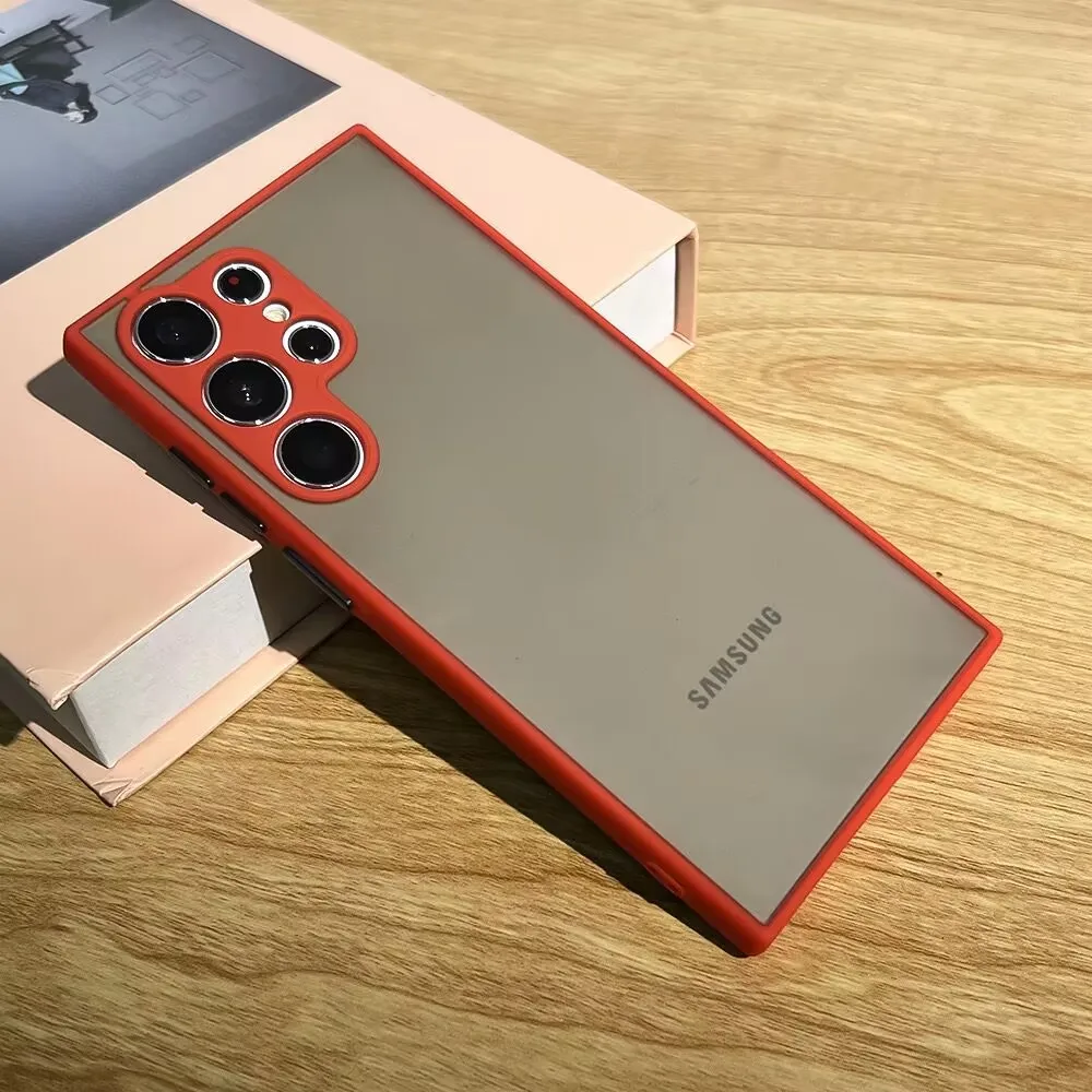 삼성 갤럭시 S25 S24 S23 S21 S20 FE S25 S24 S23 S22 울트라 S10 S9 플러스 노트 20 10용 충격 방지 무광 투명 케이스