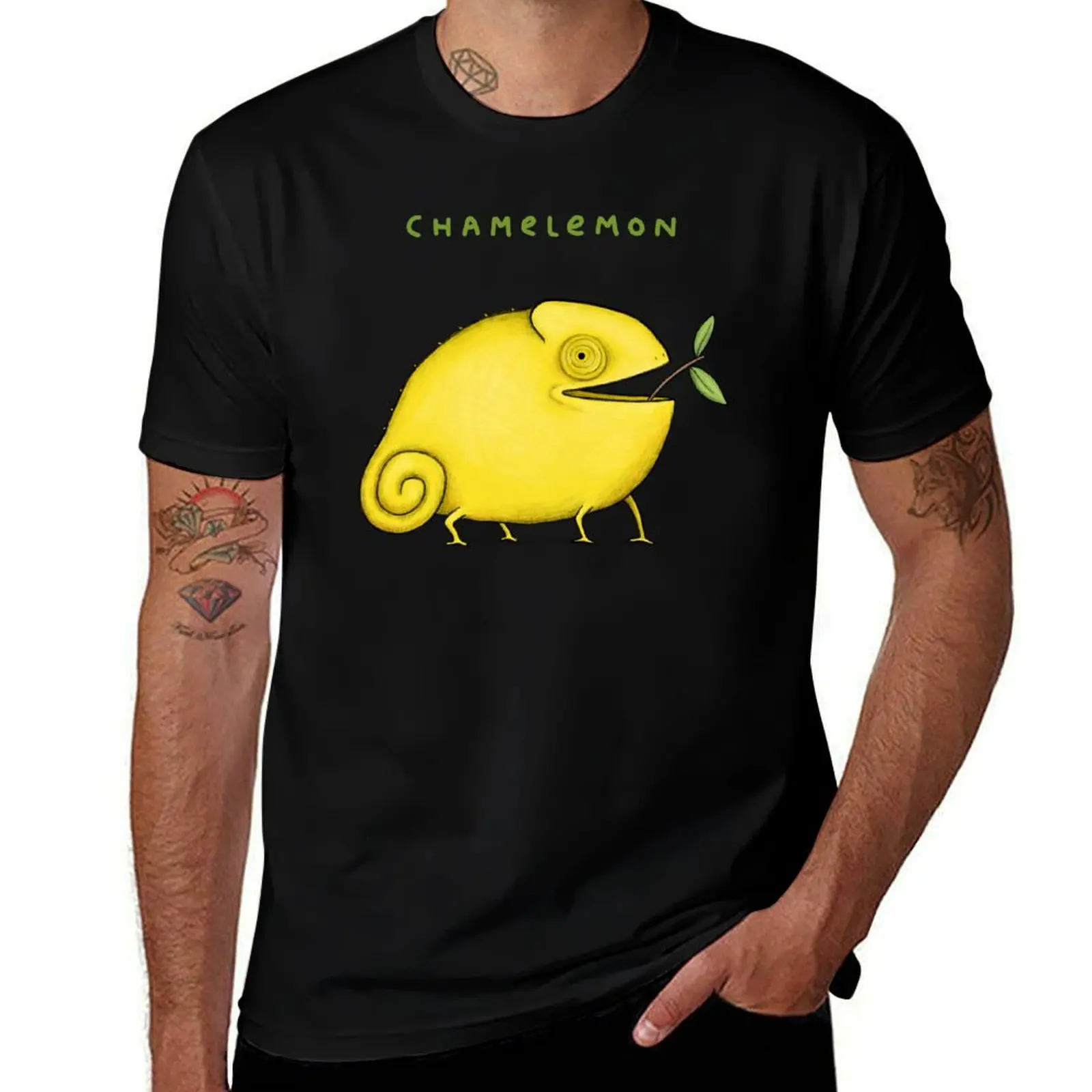 

Футболка Chamelemon, забавные футболки, хлопковые футболки для мужчин, облегающая футболка