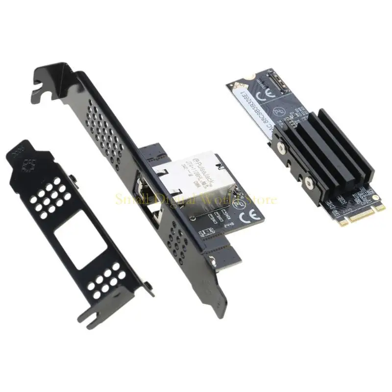 77UB M.2(B-Key M-Key) to RJ45 Port 10G Gigabits Card 10G/2.5/1000M Gigabits Ethernet Adapter for PC Accs