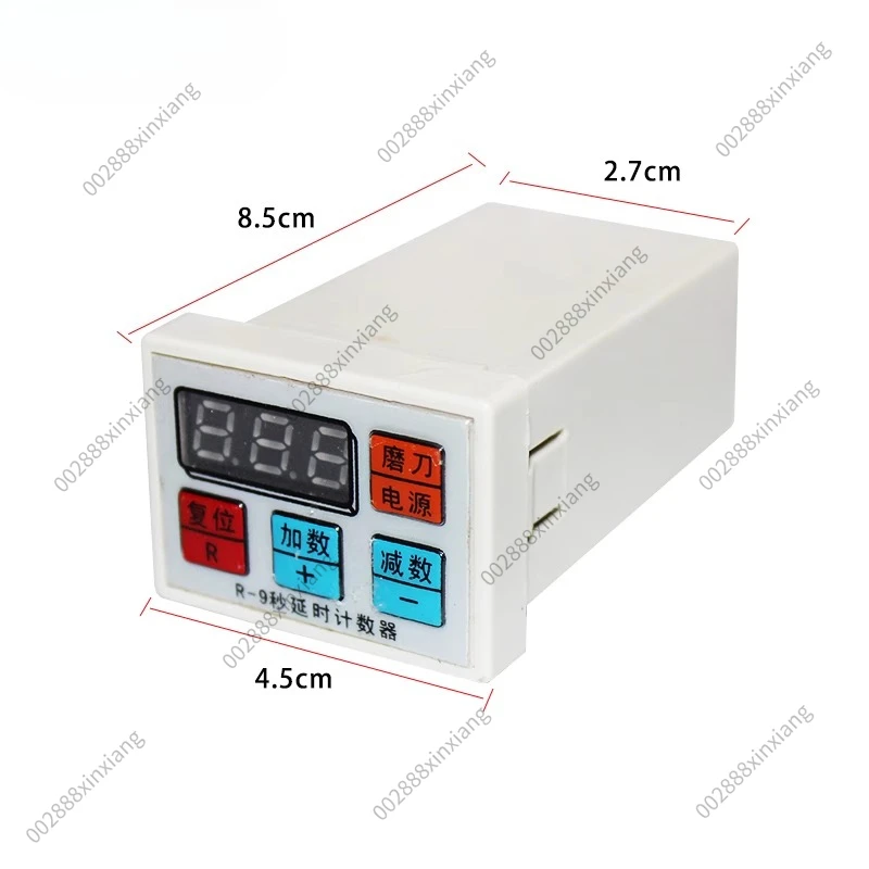 Fabric Cutter Delay Counter with Sharpening Button, Thick Material Cloth Cutter, Power-off Memory Electronic Relay, Accessories
