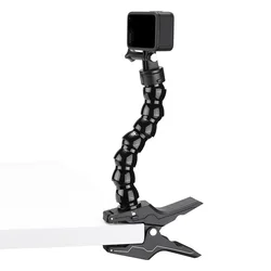 Ulanzi Go-Quick II Clamp Mount with Magnetic Quick Release 360° Flexible Gooseneck for Gopro DJI Insta360 Sports Camera