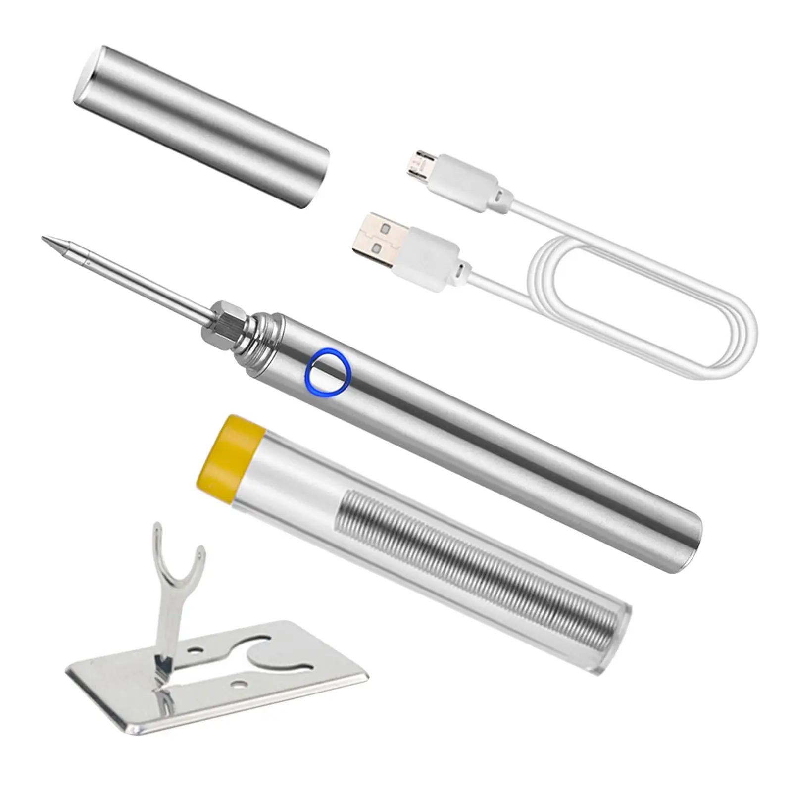 Mini USB Soldering Iron 5V 8W Electric Kit for Tin Solder Electronics Repair with Dormant Mode Auto Restart and Portable Design