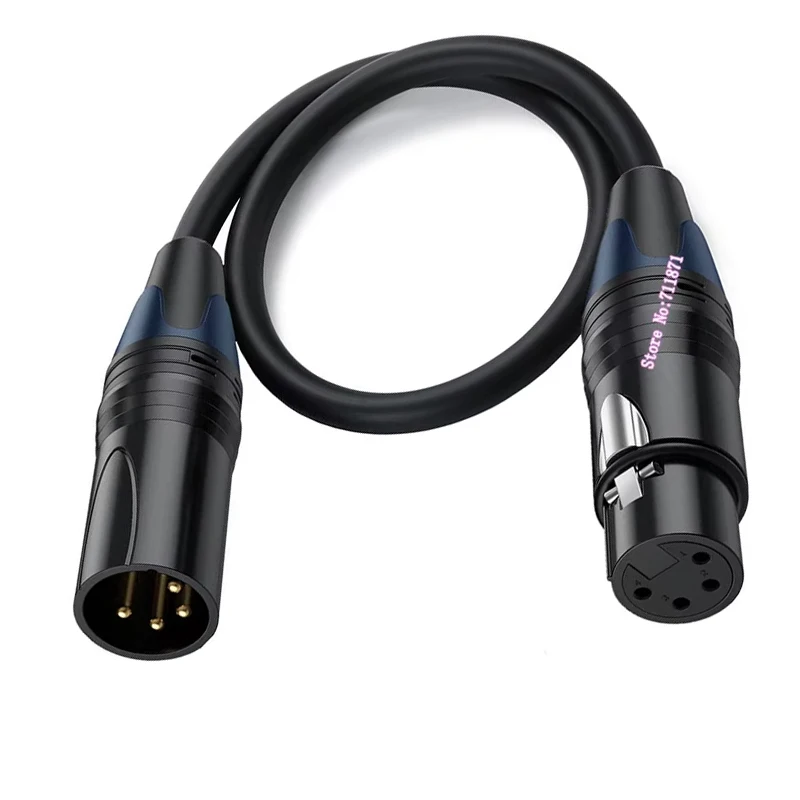 4 Needle hole Male to Female XLR Extension Cable Cord 4P 4Pin Male Female XLR Extend Adapter Line Wire For camera mixer XLR M F