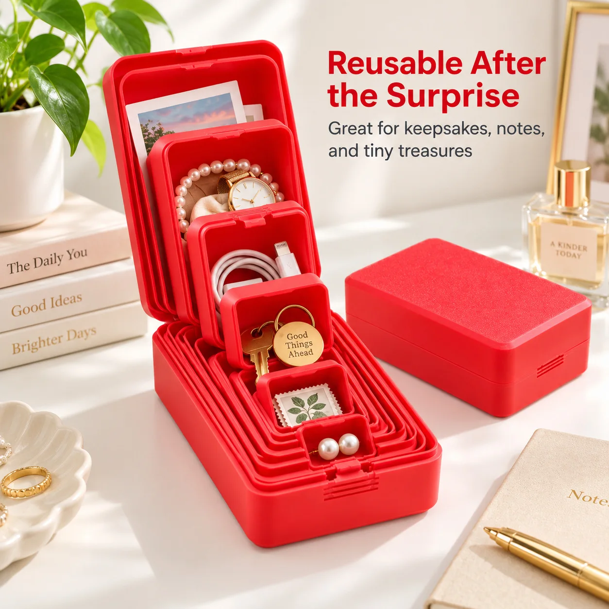 Funny Multi‑Layer Nesting Prank Box Surprise Trick Gift Box for Party Use Multi‑layer nested design opens step‑by‑step