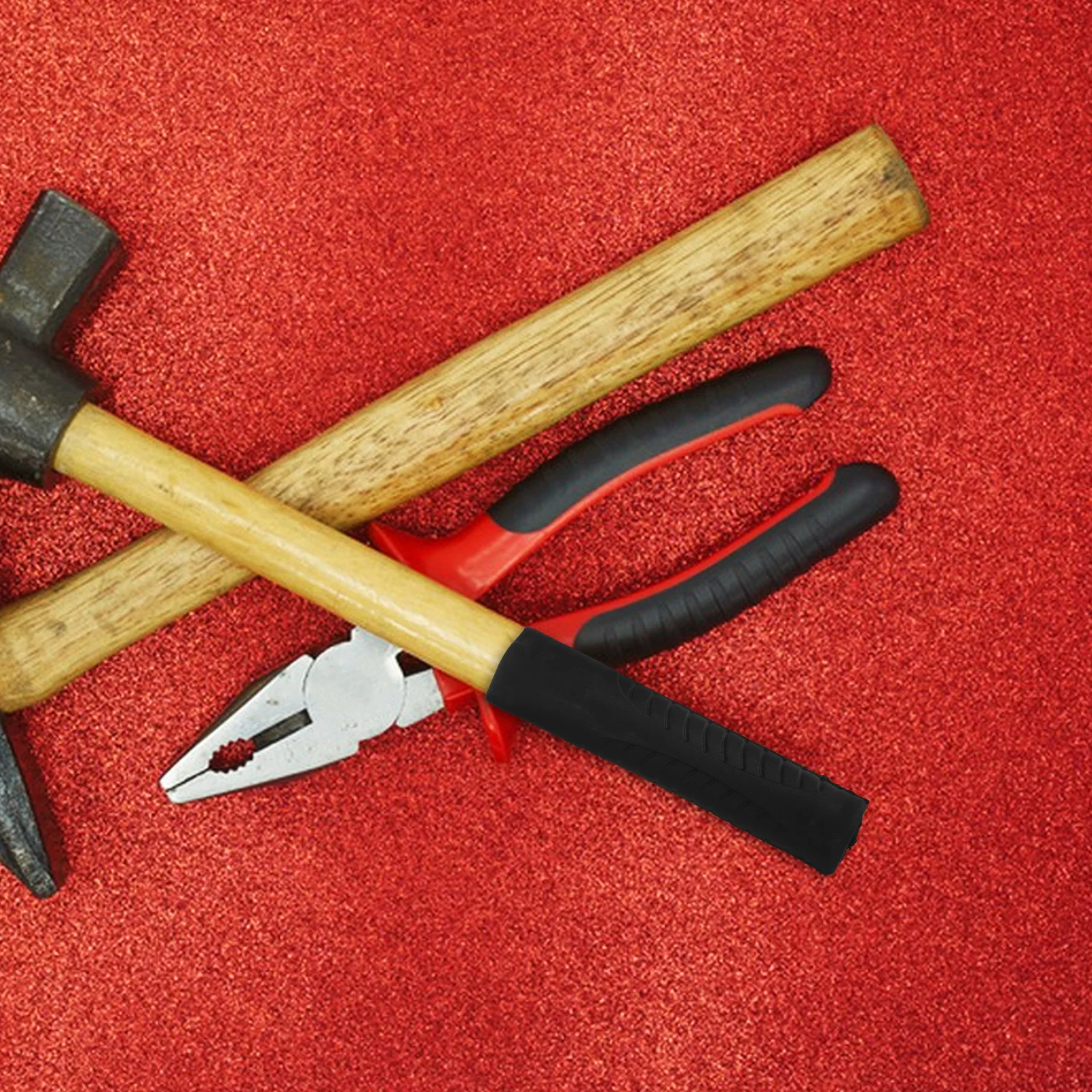 

2pcs Plastic Hammer Handle Covers Non-Slip Grip Wraps Sleeve Protector For Woodworking Easy Installation Universal Fit Hammer